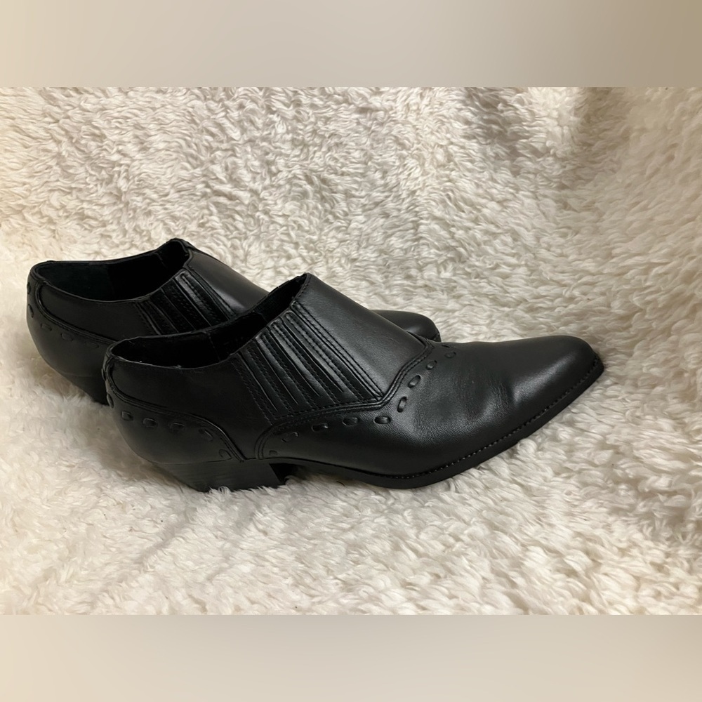 EUC Ellemenno Coastal Cowgirl Black Ankle Boots Booties Western Like New Sz 7.5M - Picture 8 of 11